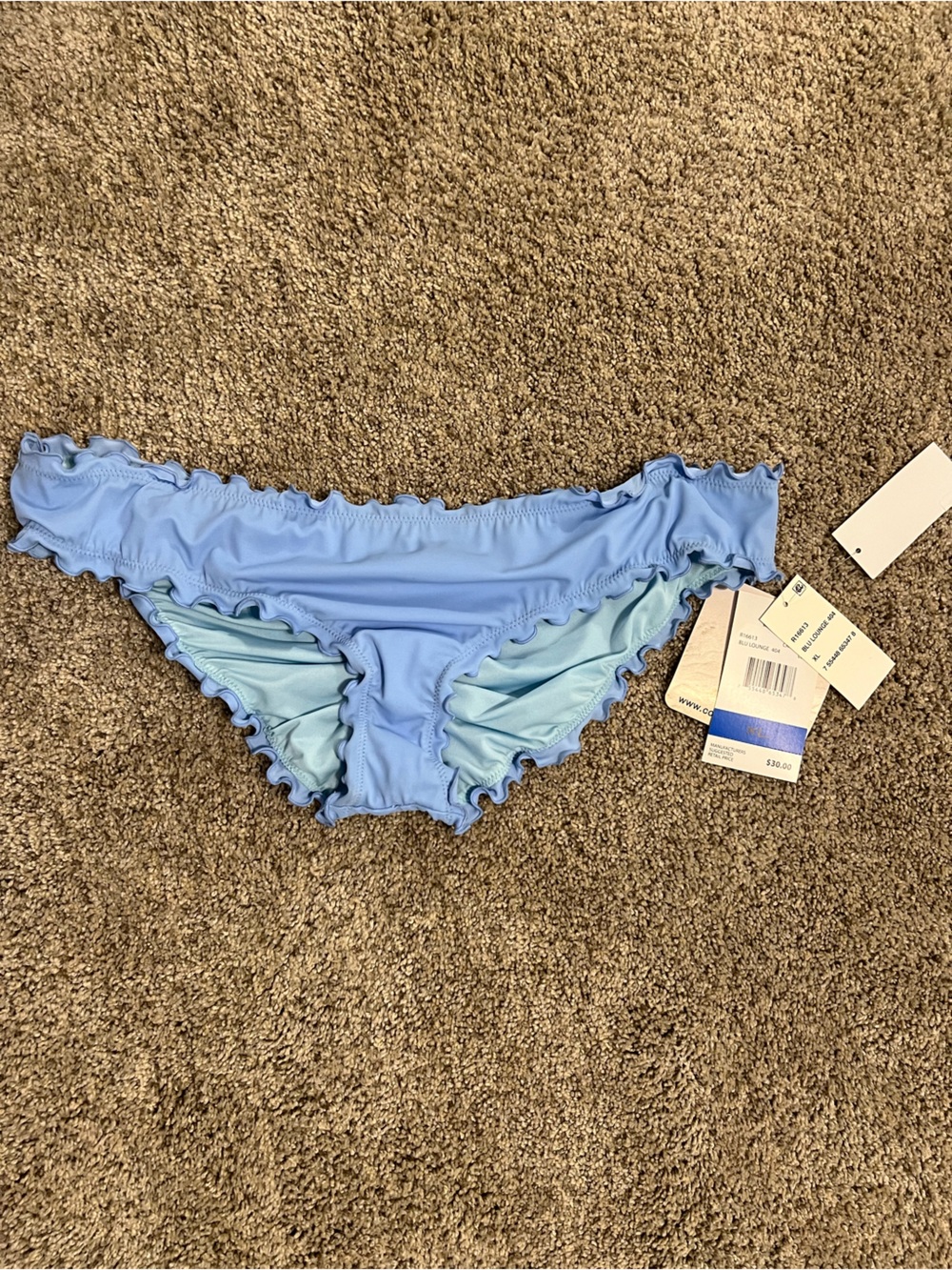 Coco Rave Light Blue Ruffle Bikini Bottom - Picture 6 of 6